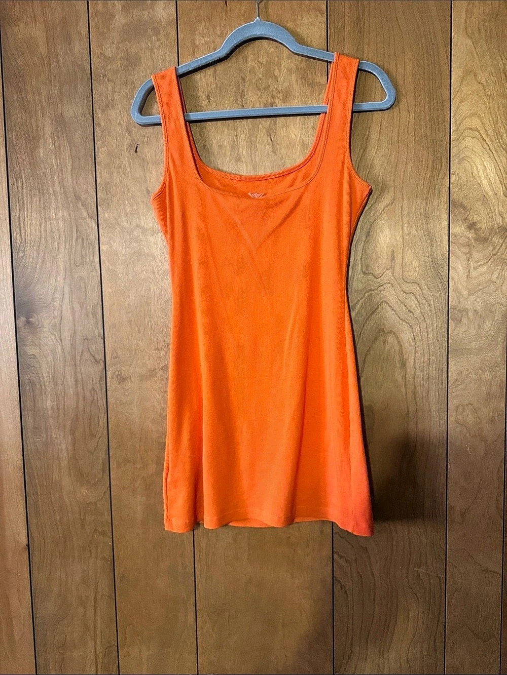 Roxy x Kate Bosworth Rib Knit Dress Orange Tank Top Medium
